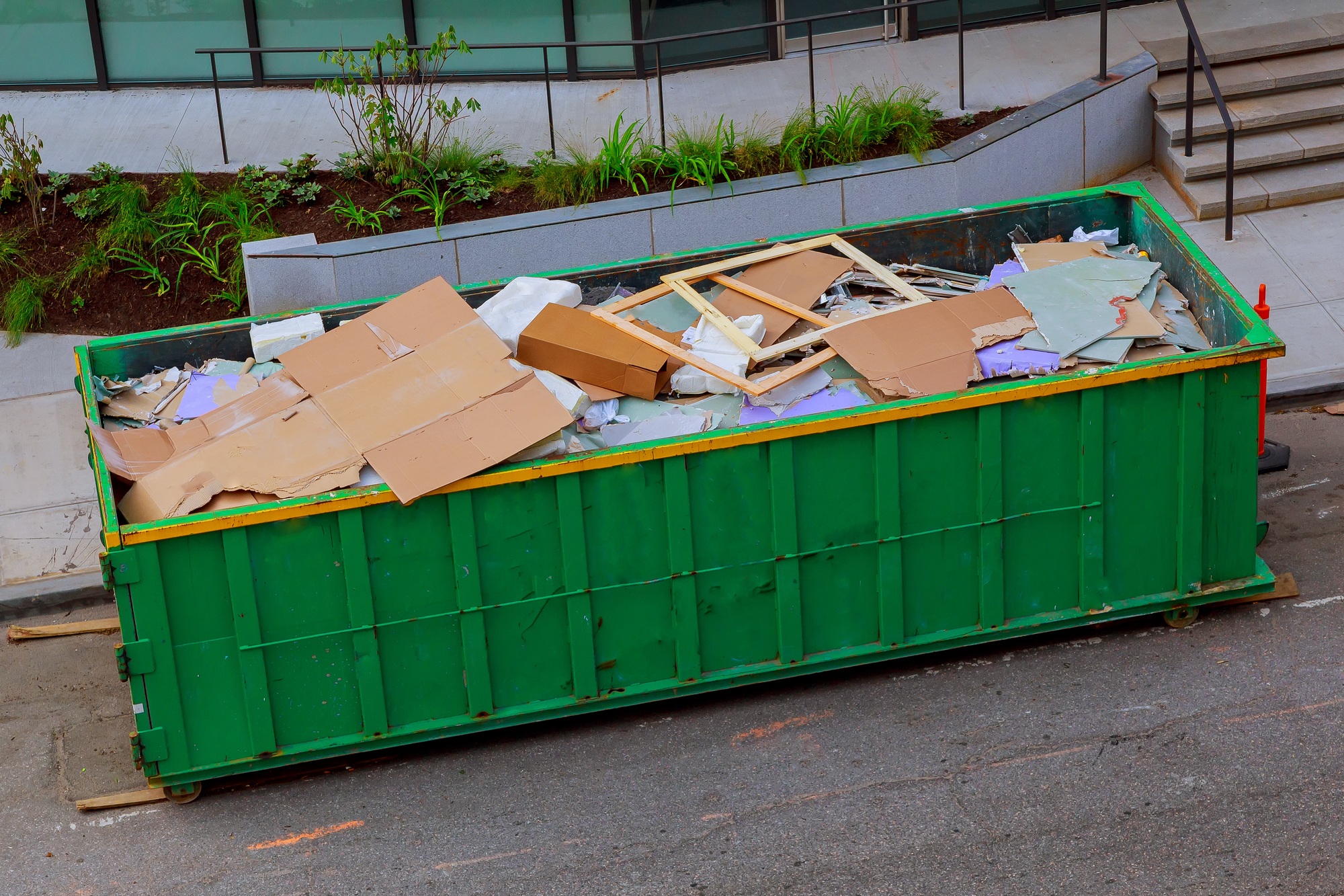 Recycling container trash on ecology and environment